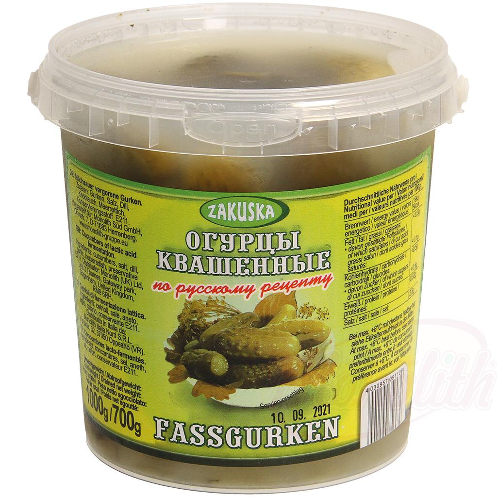 Hausgemachte milchsauer vergorene Gurken