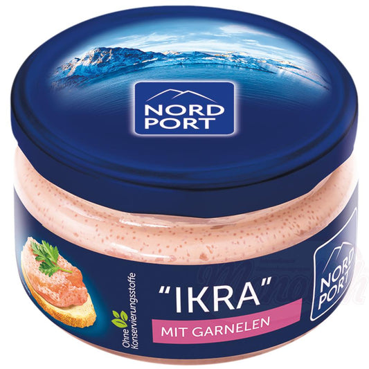 Brotaufstrich „IKRA“ mit Capelin- & Heringsrogen und Garnelen – 165 g