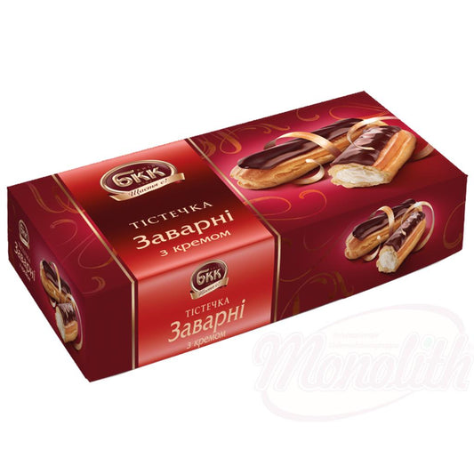 Brandteiggebäck „Eclair“ mit Cremefüllung & Kakaoglasur – 360 g