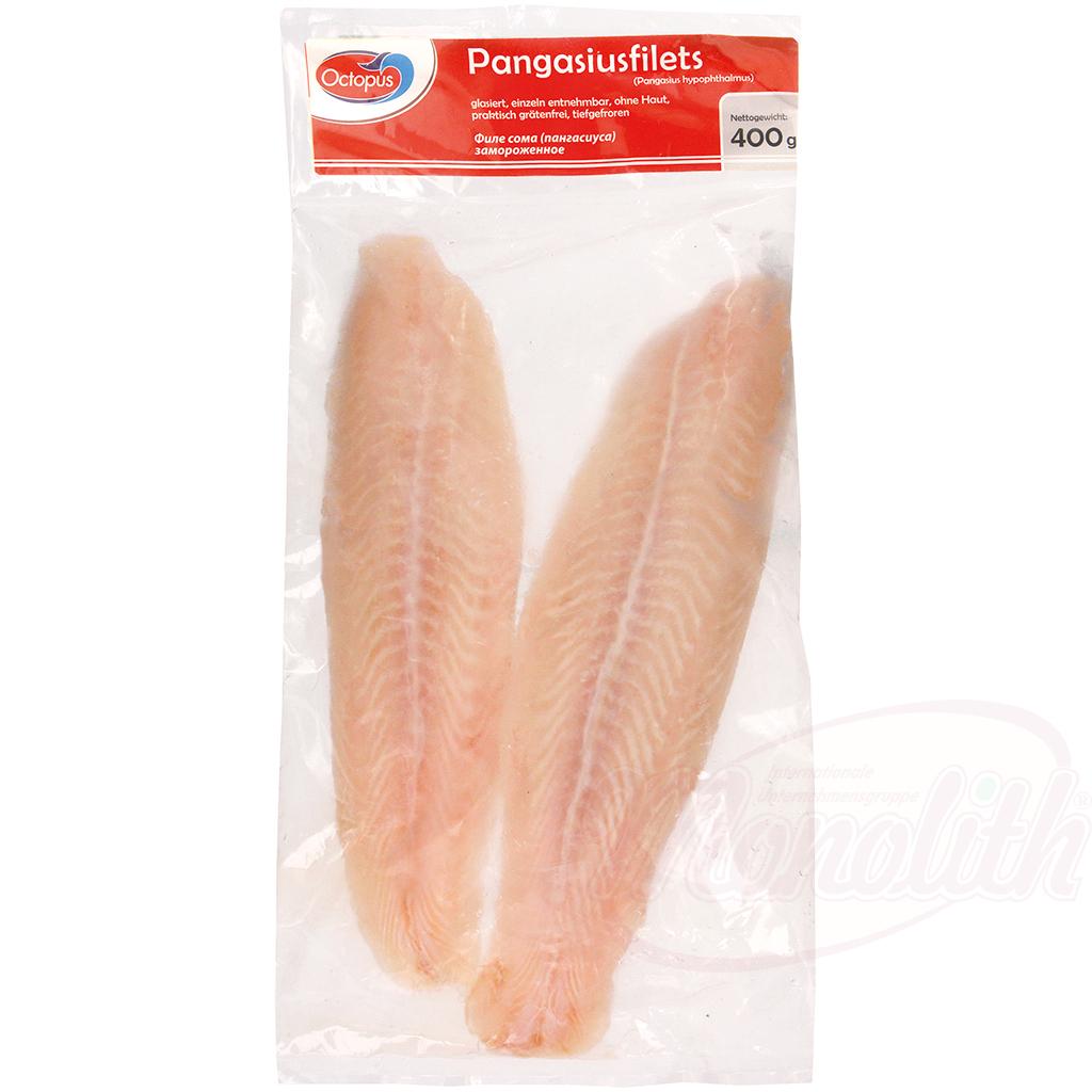 Pangasiusfilet (Pangasius hypophthalmus), ohne Haut, tiefgefroren, glasiert, einzeln entnehmbar